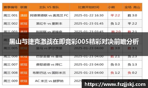 黑山与捷克激战在即竞彩005精彩对决前瞻分析